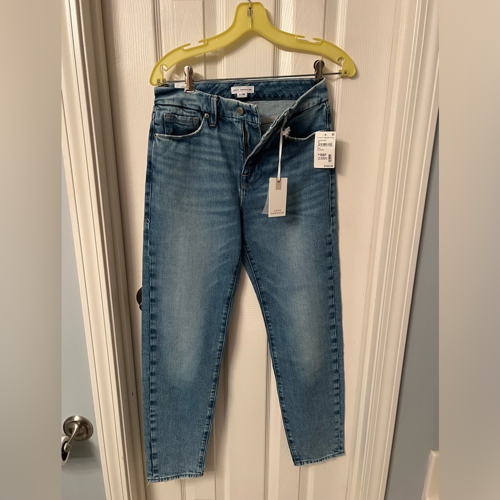 NWT Good American jeans, straight leg, size 25